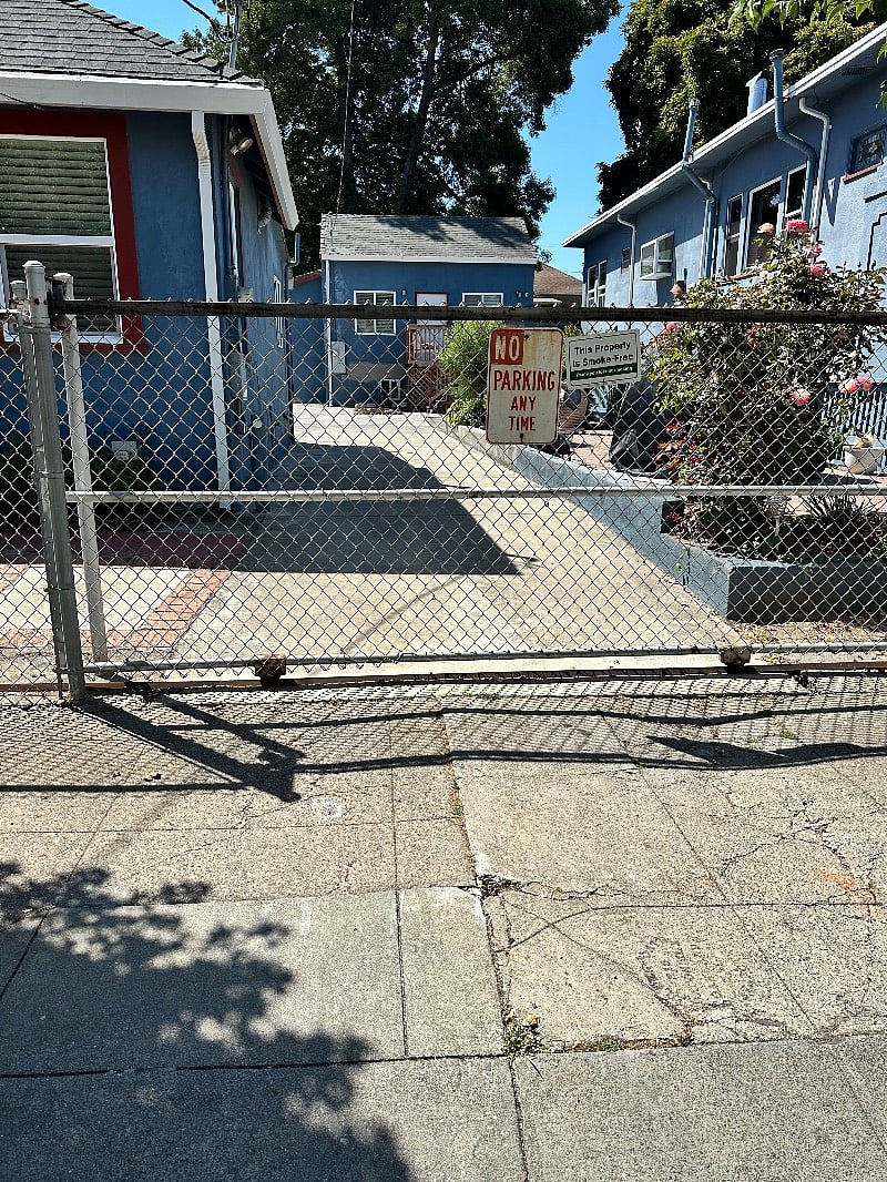 Gate closed for Parking Area and Children at Play