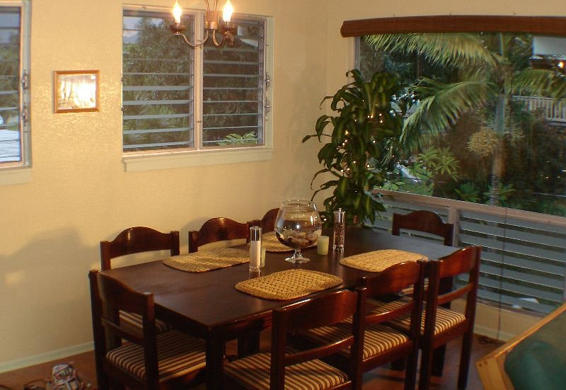Dinning table for up to 8.  