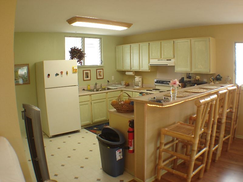 Full Kitchen with dishwasher, oven and full size refrigerator.  