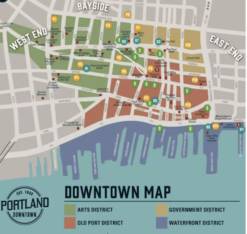 Downtown Portland and the Famous Old Port  5 - 7 mins away.