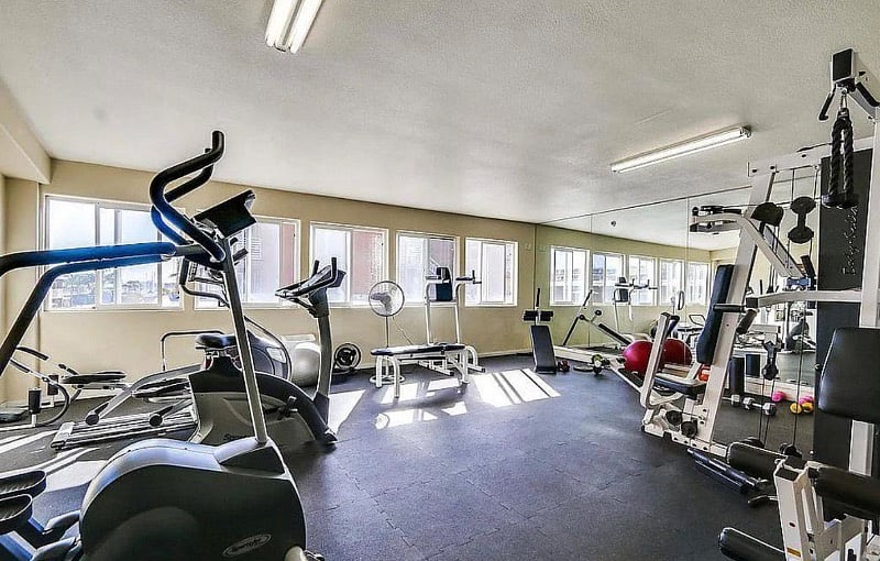 Gym located on the property