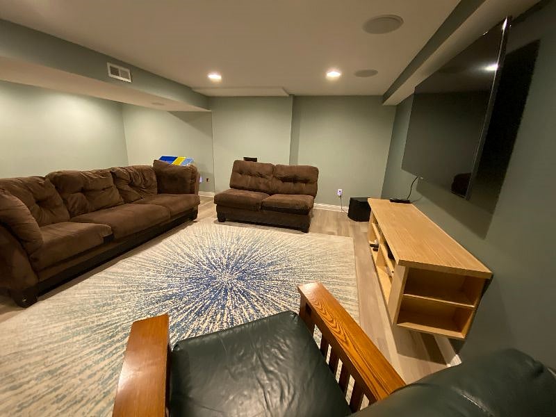 Basement living area