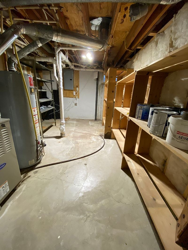 Basement storage room
