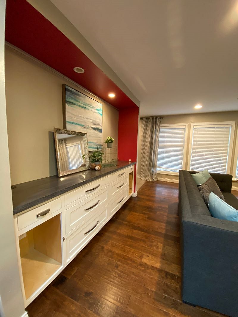 Buffet in living area