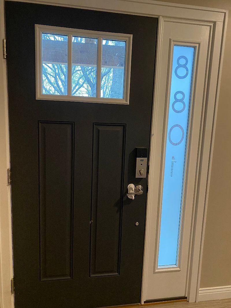 Interior of front door - Kid lock already installed!
