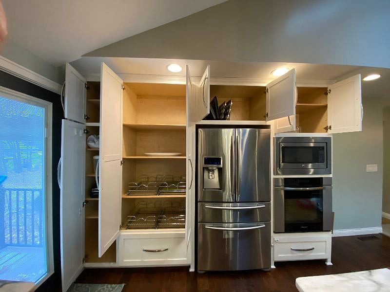 Custom cabinets with pantry