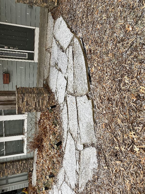Front of house stone pathway to entrance