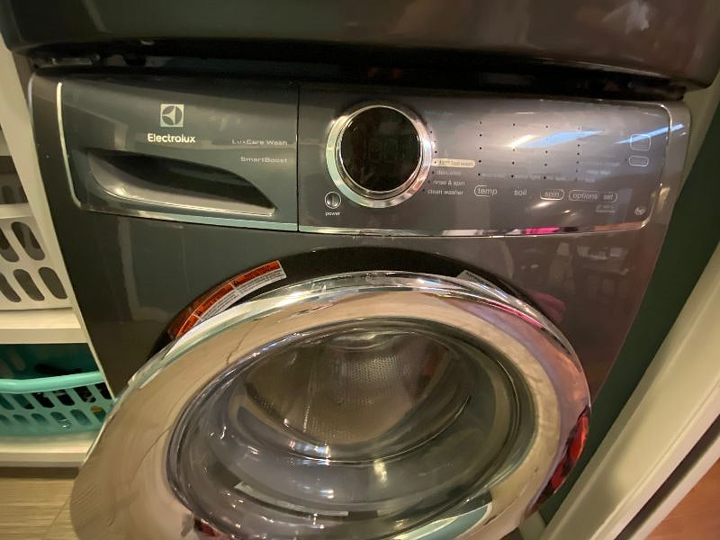 Laundry room stackable front load units
