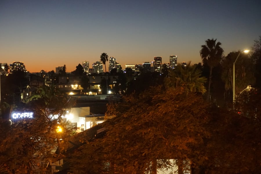 Bedroom window skyline