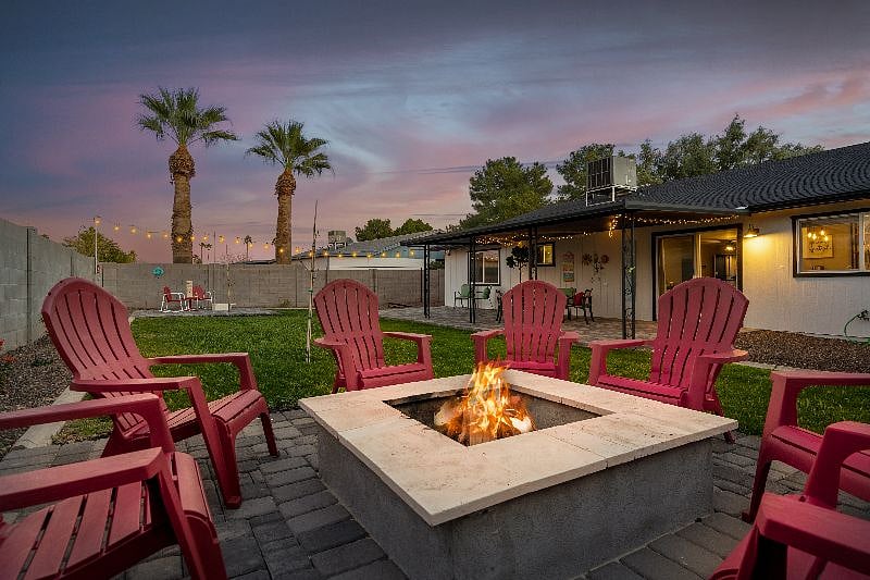 We've also provided a wood burning fire pit