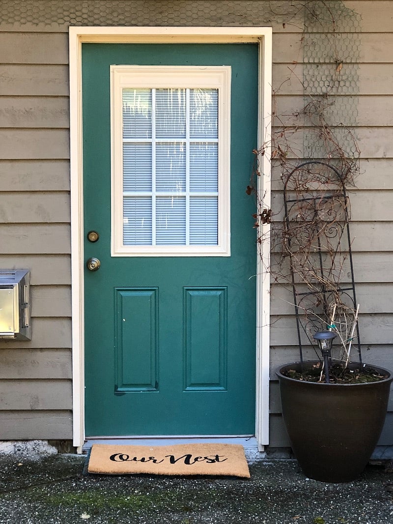Apartment front door.
