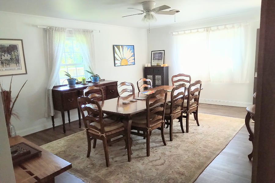 Sunny dining area