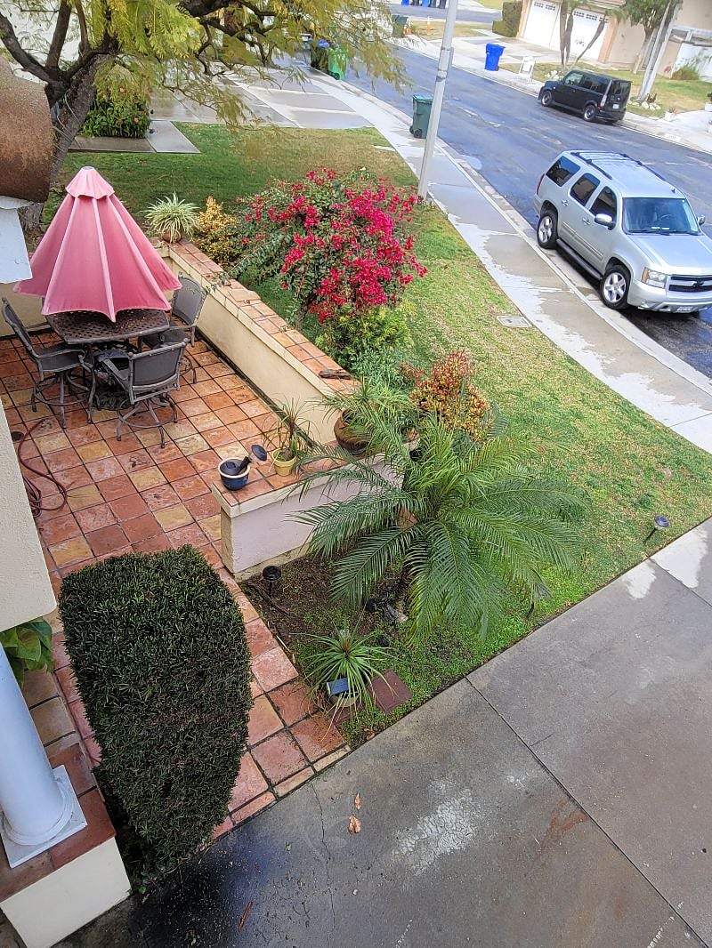 Patio view from balcony