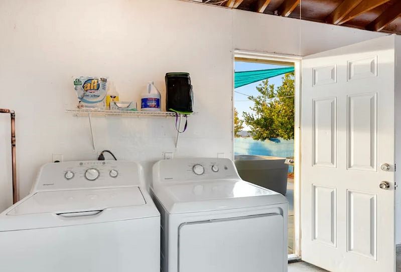 laundry in garage