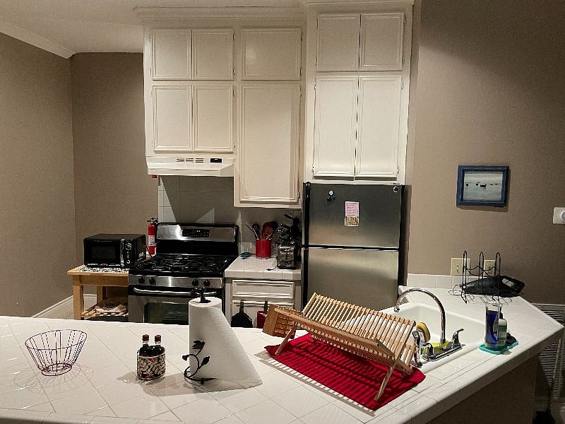 Kitchen counter and sink