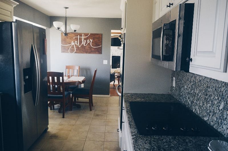 Kitchen on the 1st floor with all new stainless-steel appliances