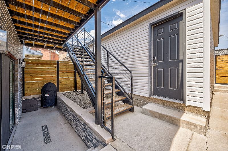 Rear exterior patio area