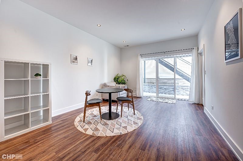 Dining area with two seater cafe dining table