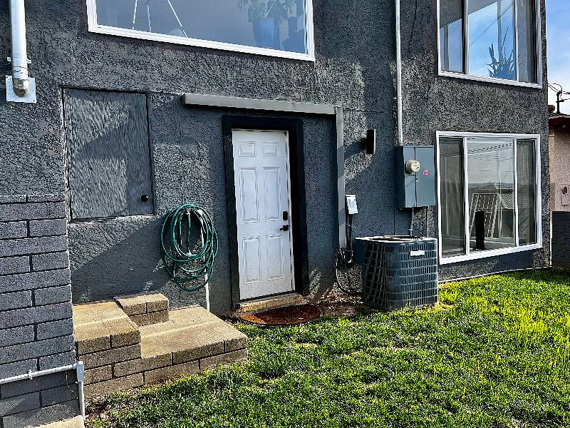 View of outside entrance to the unit.