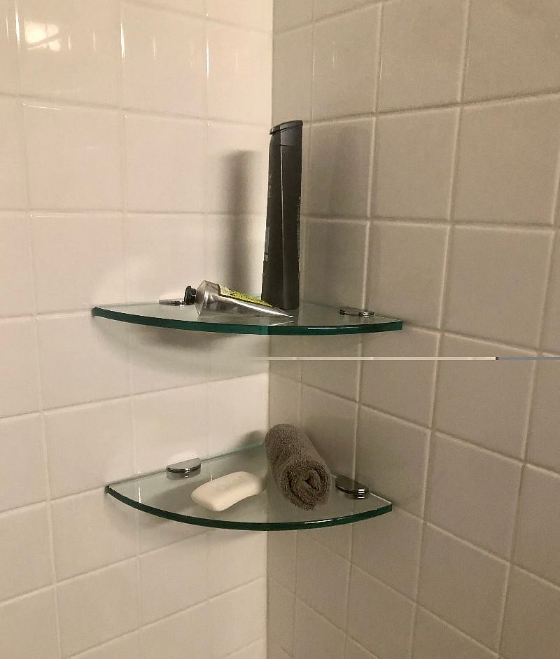 Shower shelves