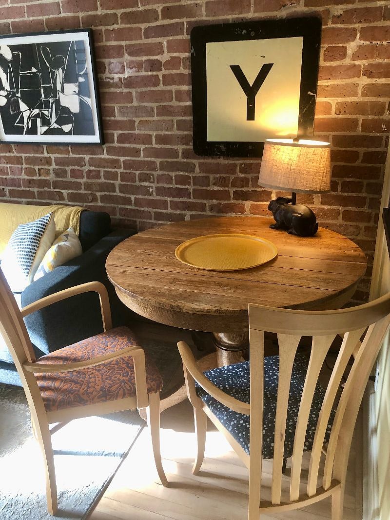 Dining area in living room