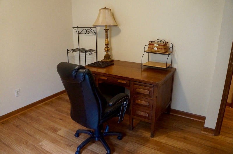 3rd Bedroom has desk and elliptical exercise machine.
