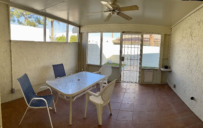 Large Screened Patio with Fan