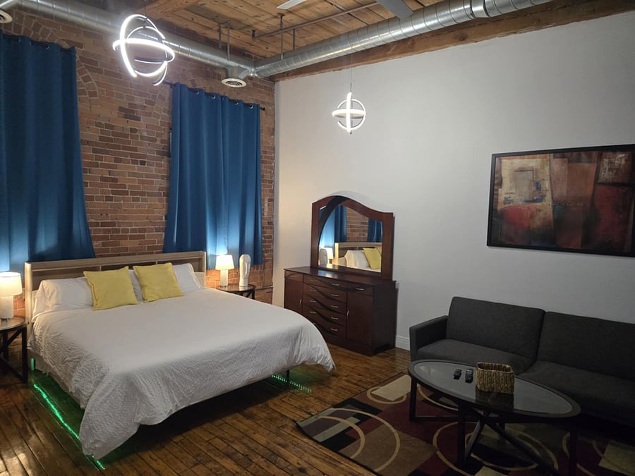 Bedroom with King Bed and Dresser