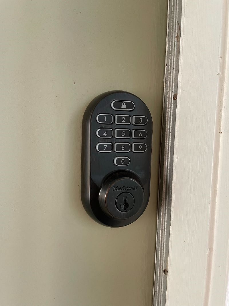 Keypad on front entry door