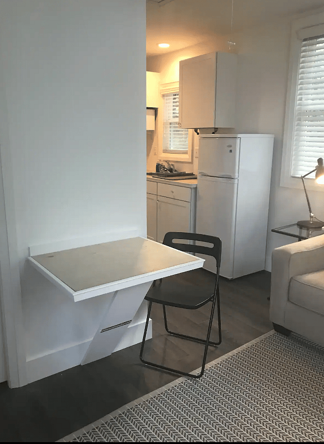 table in the living room