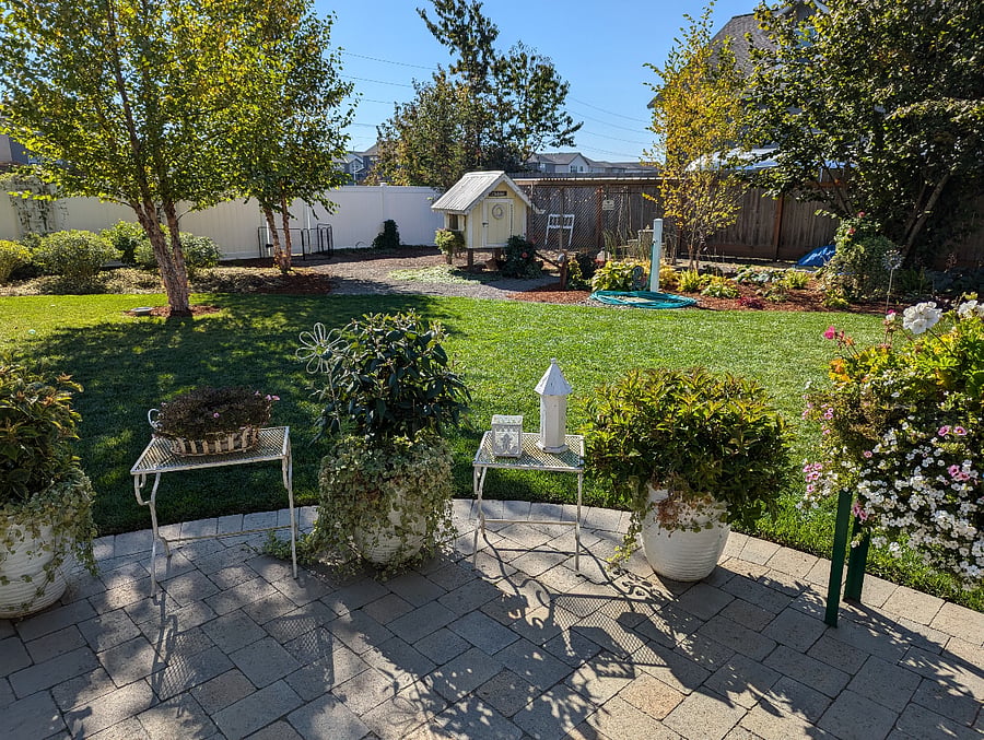 Backyard access to bike/walking path and park.