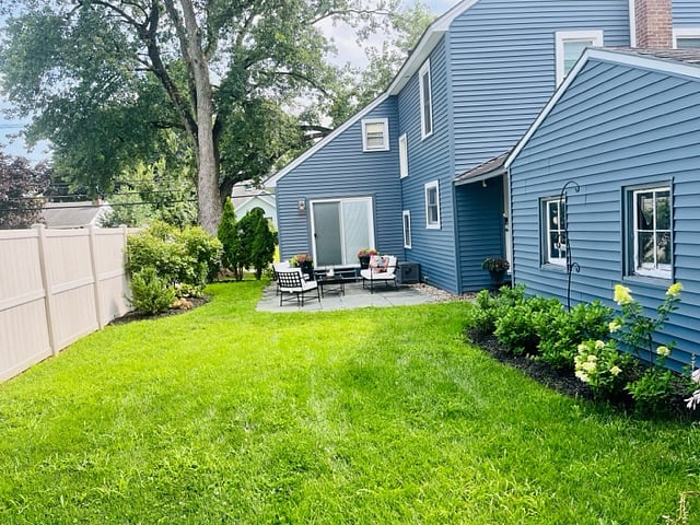 Private Partially Fenced Backyard | BBQ | Firepit | Garden | Stone Patio