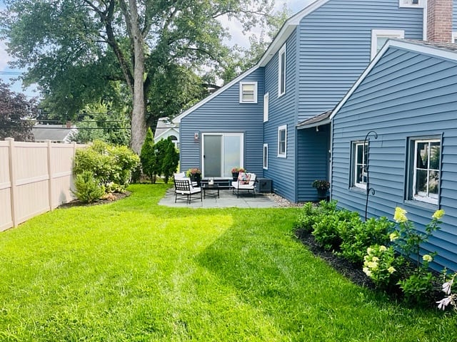 Private Partially Fenced Backyard | BBQ | Firepit | Garden | Stone Patio