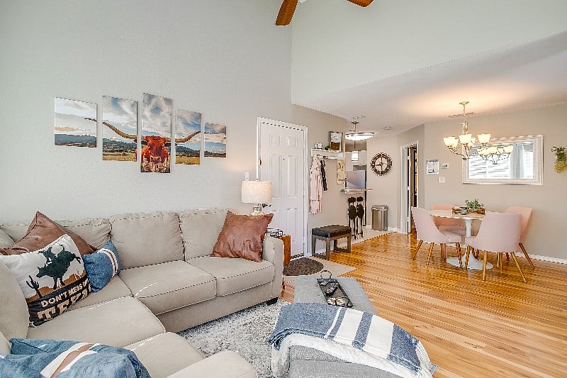 Open concept living space.