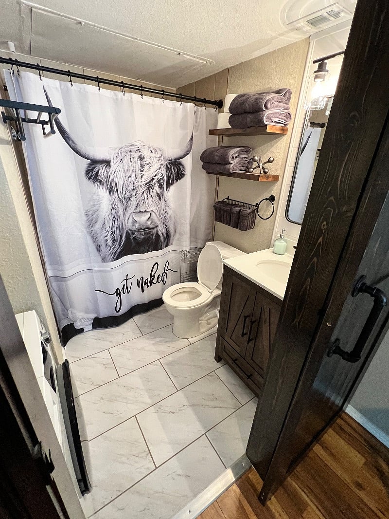 Convient and beautiful main floor bathroom.