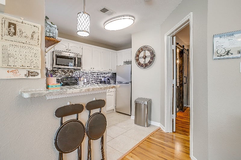 Open concept living with easy access to main floor bedroom.