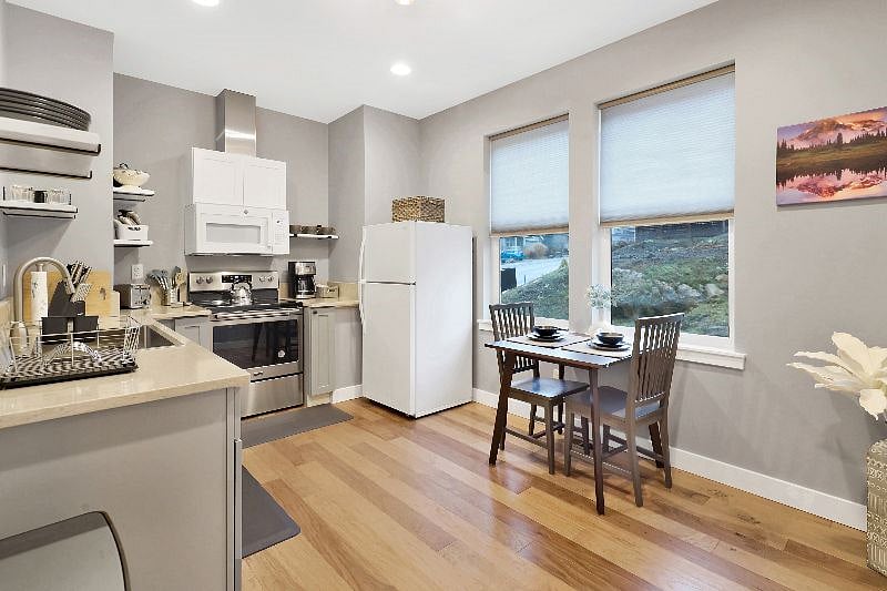 New modern kitchen quartz counter tops.