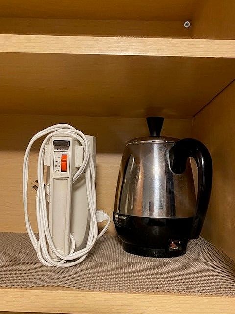 Mixer and percolator are available for your need. Because sometimes you want more than one cup of coffee.