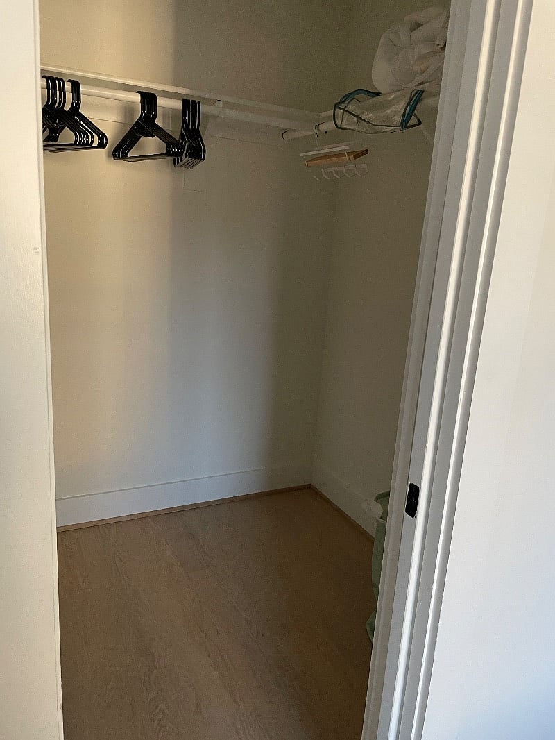 Walk-in closet in bedroom 