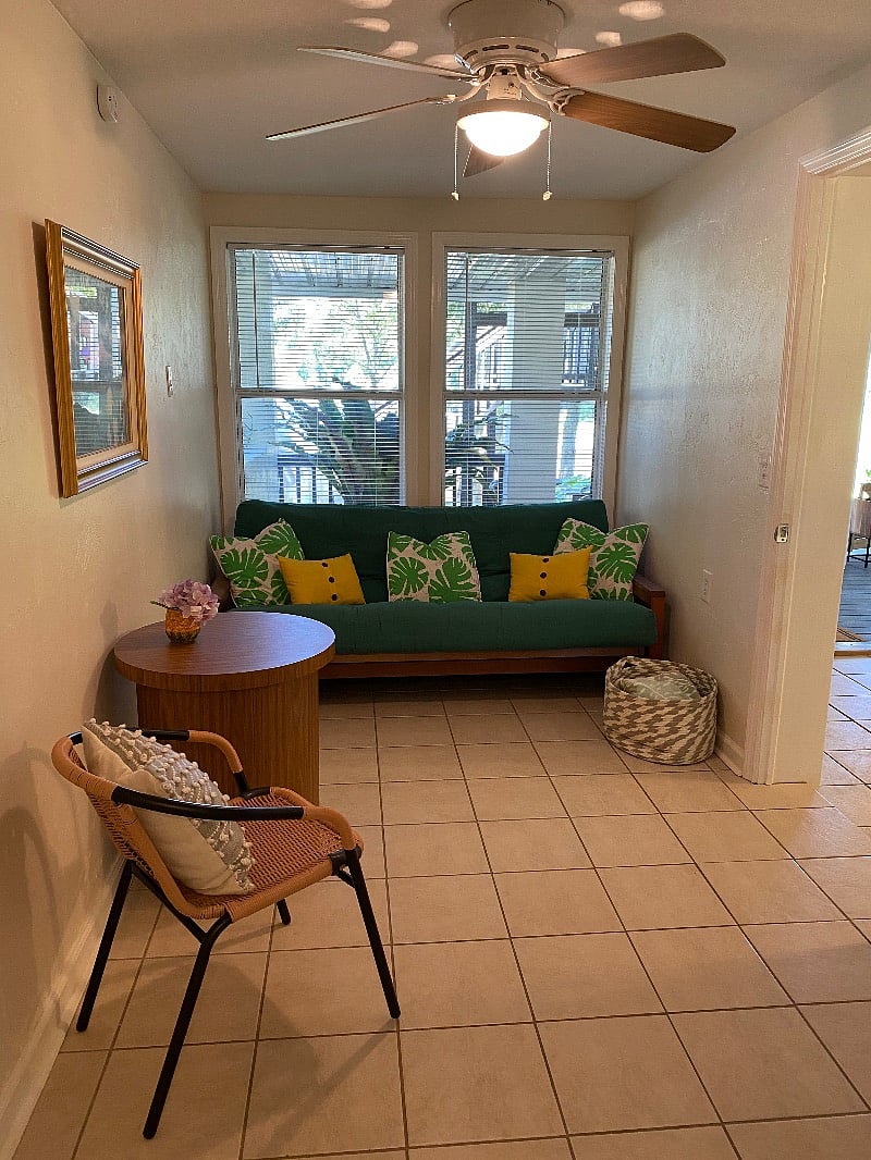 Second bedroom with futon which can be converted into double bed