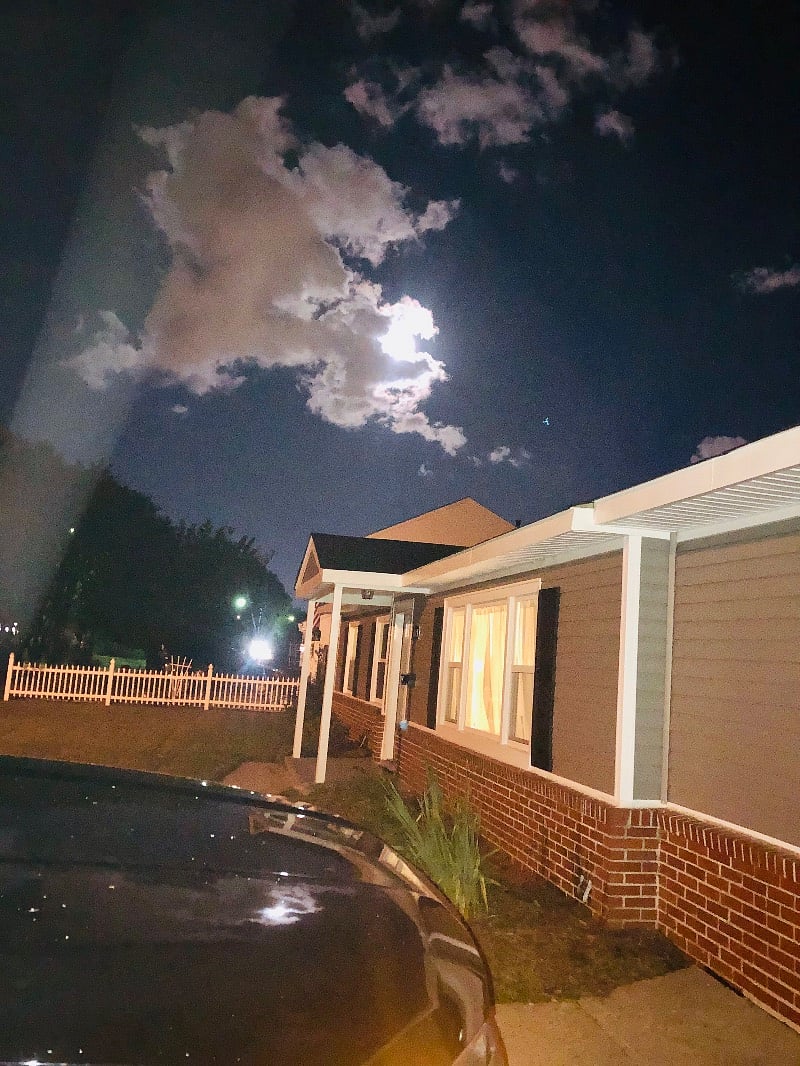 Front of house night view