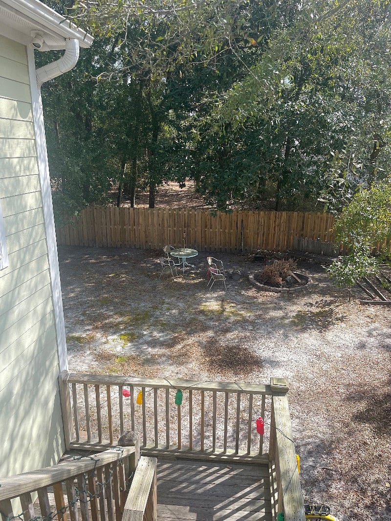 Back yard and Fire pit
