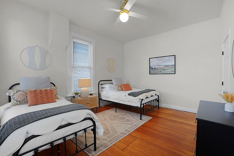 Main Level Bedroom 2- 1 Single Bed, 1 Double Bed