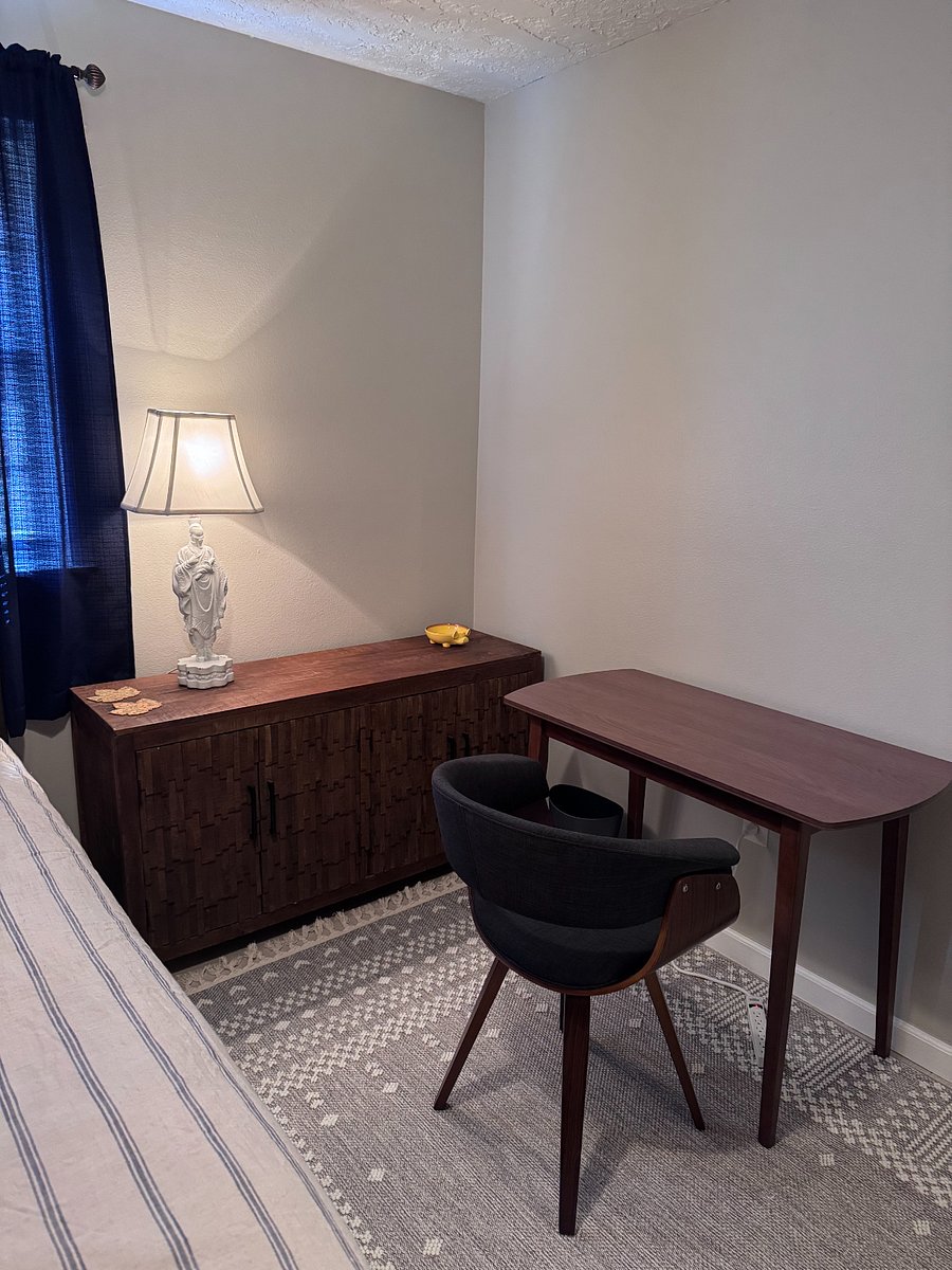 Second bedroom desk and credenza.