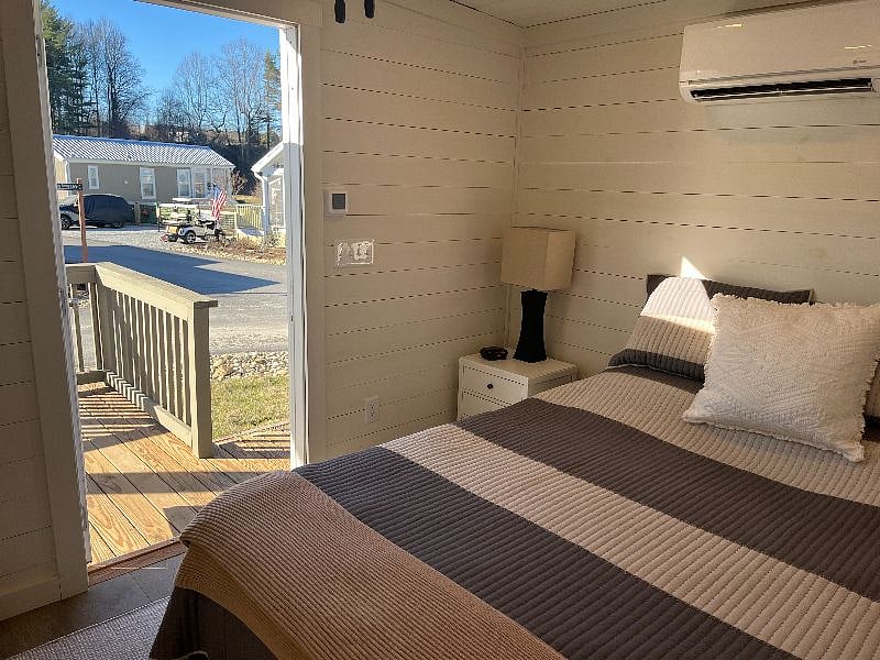Bedroom onto the deck.