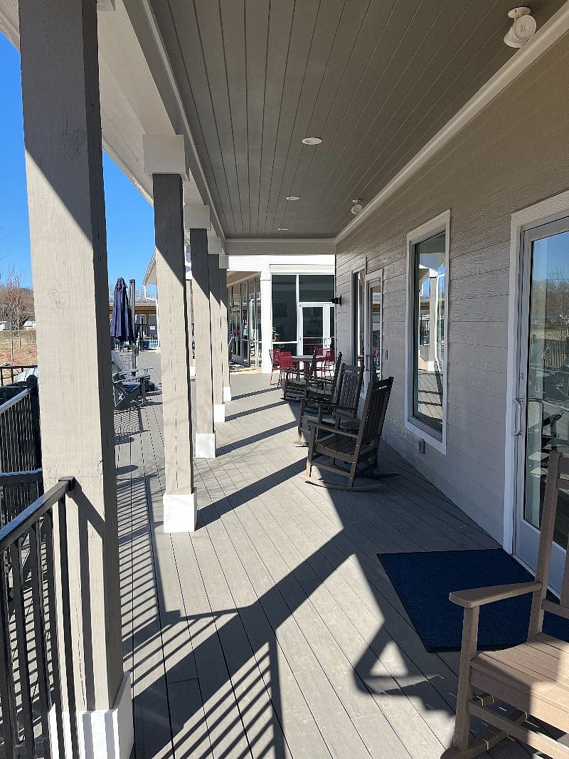Back porch of clubhouse.