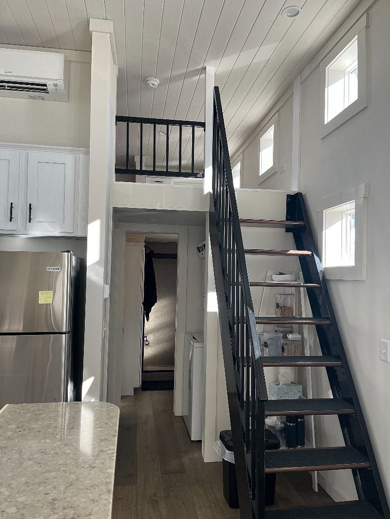 Stairs to the loft (low ceilings)