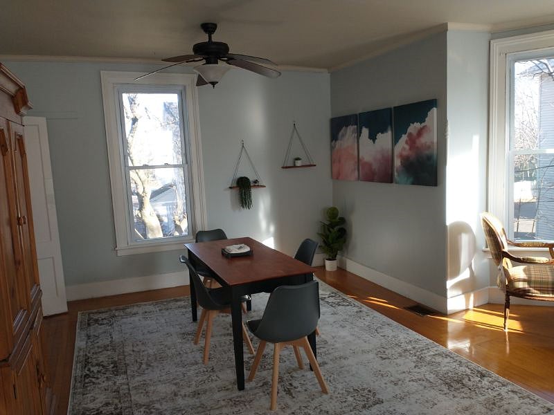 Dining Room with Ceiling Fan