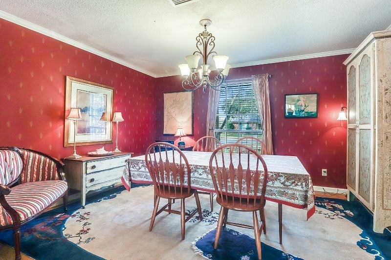 Dining room can easily seat six