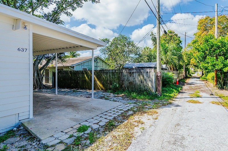 Own entrance and driveway to unit. A privacy gate will be added.